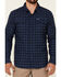 Image #3 - Columbia Men's Flare Gun Small Plaid Print Long Sleeve Button Down Western Flannel Shirt, Blue, hi-res