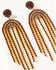 Image #2 - Shyanne Women's Rosa Lane Waterfall Earrings, Maroon, hi-res