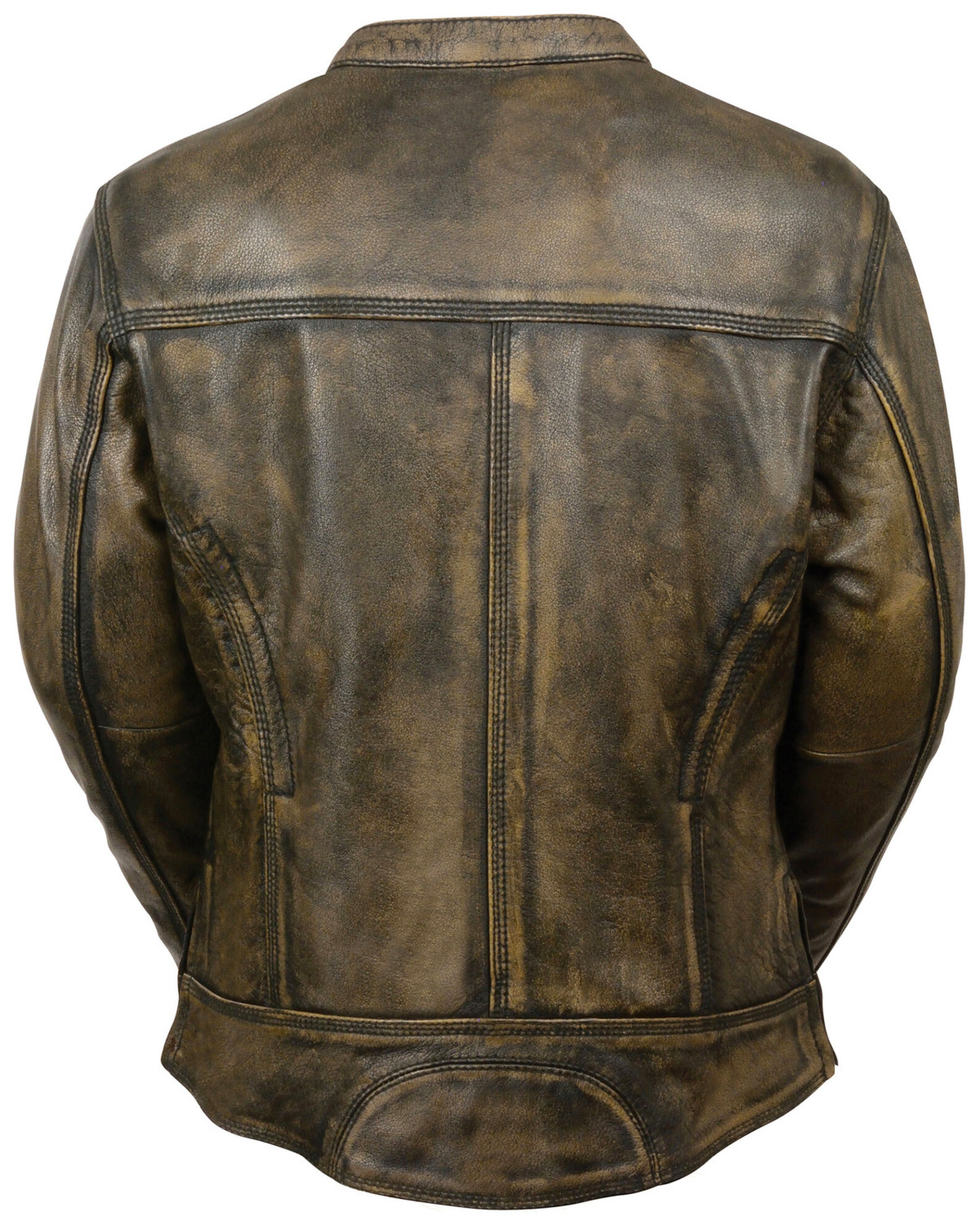 Image #3 - Milwaukee Leather Women's Distressed Vented Scooter Leather Jacket - 5X, , hi-res
