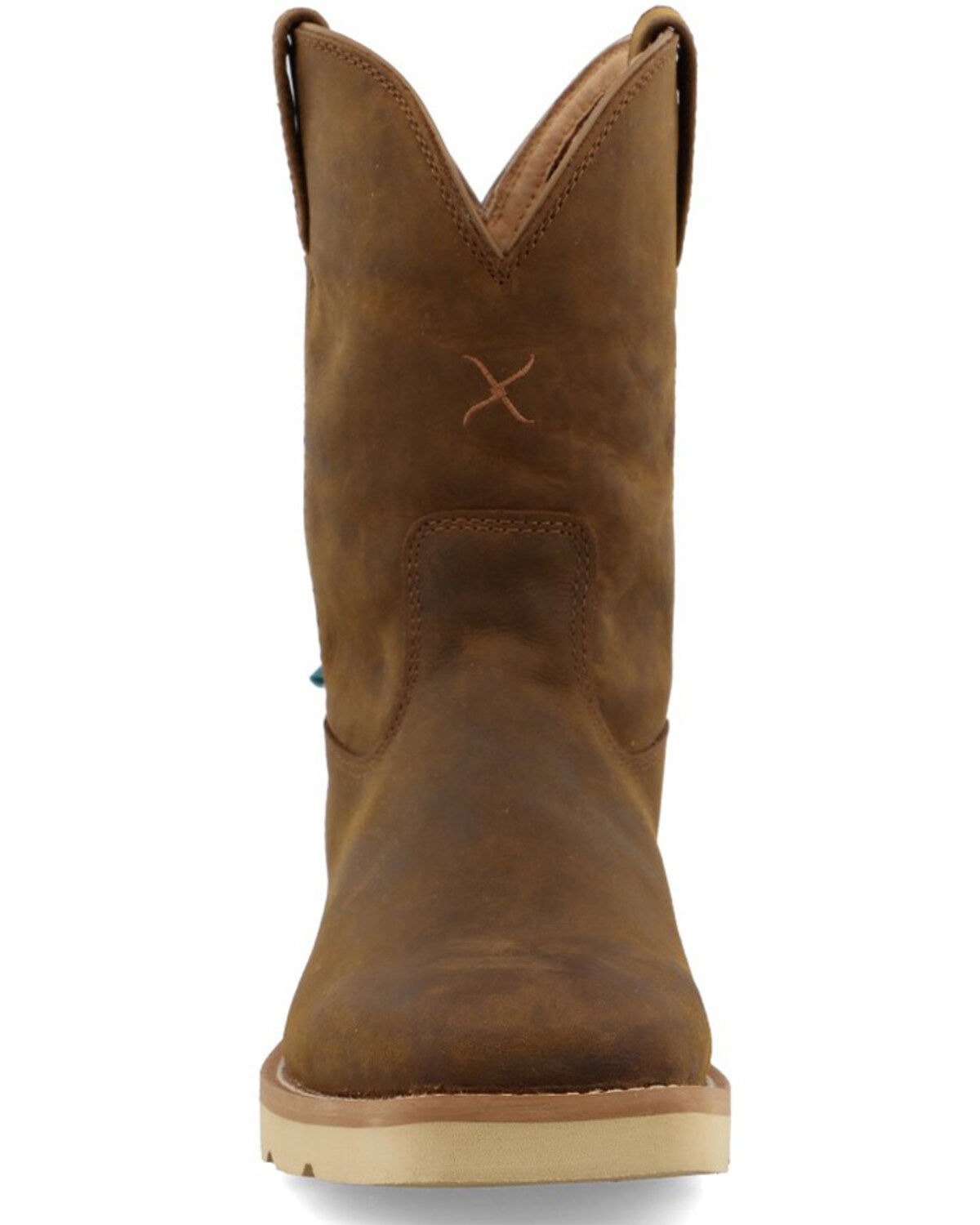 Image #4 - Twisted X Men's 10" Work Pull-On Wedge Work Boots - Soft Toe, Distressed Brown, hi-res