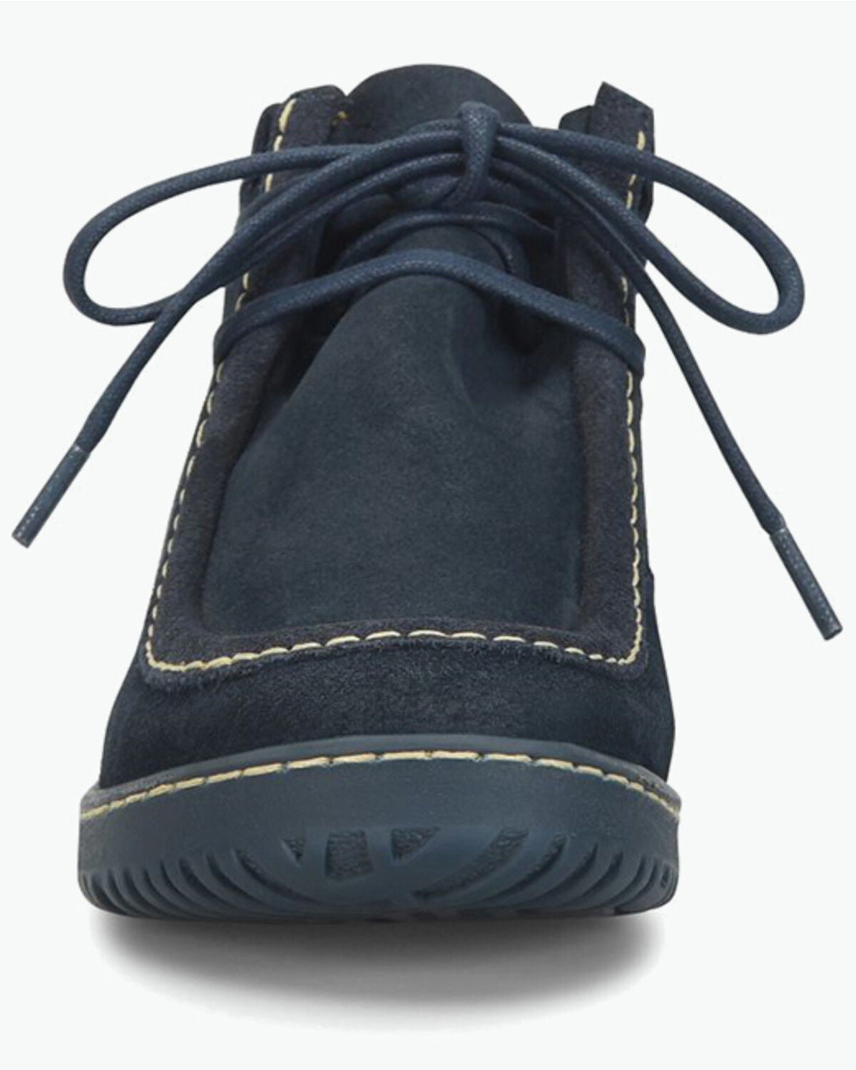 Image #4 - Born Women's Basin Suede Chukka Booties - Moc Toe, Navy, hi-res