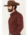 Image #2 - Kimes Ranch Men's Linville Coolmax&reg; Long Sleeve Button-Down Performance Western Shirt, Burgundy, hi-res