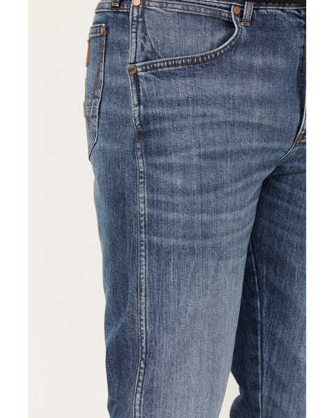 Image #2 - Wrangler Retro Men's 88MWZ Sawdust Medium Wash Slim Straight Denim Jeans, Dark Medium Wash, hi-res