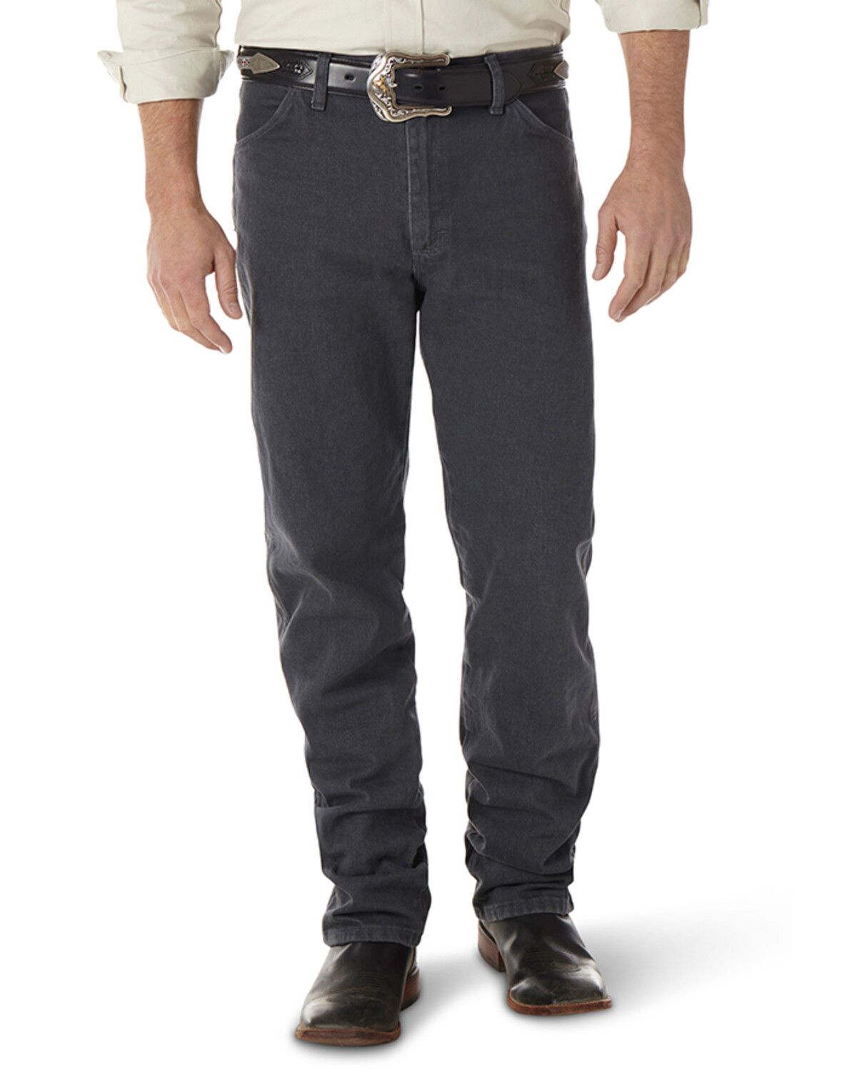 Image #1 - Wrangler Men's 13MWZ Cowboy Cut Original Fit Denim Jeans, Grey, hi-res