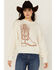 Image #1 - Wrangler Retro Women's Embroidered Boot Sweater, White, hi-res