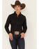 Rough Stock by Panhandle Women's Lurex Stripe Long Sleeve Snap Western Shirt, Black, hi-res
