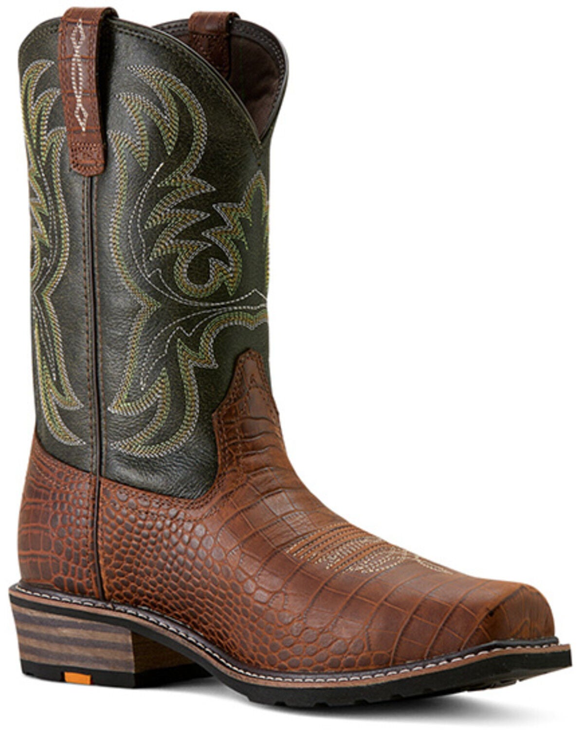 Ariat Men's Ironside Pull-On Work Boots - Steel Toe, Brown, hi-res