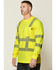 Image #3 - Hawx Men's FR Hi-Vis Lumos Long Sleeve Work Shirt, Yellow, hi-res