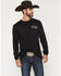 Image #2 - Cody James Men's Whiskey Verbiage Long Sleeve Graphic T-Shirt, Black, hi-res