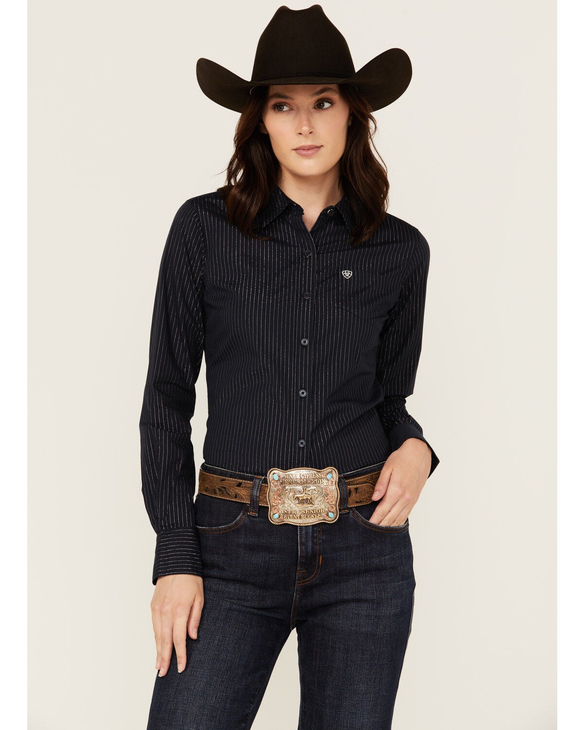 black ariat button up