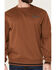 Image #3 - Cinch Men's Solid Logo Crewneck Sweatshirt, Brown, hi-res