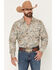 Image #1 - Gibson Trading Co Men's No Vacancy Paisley Print Long Sleeve Snap Western Shirt, Cream, hi-res