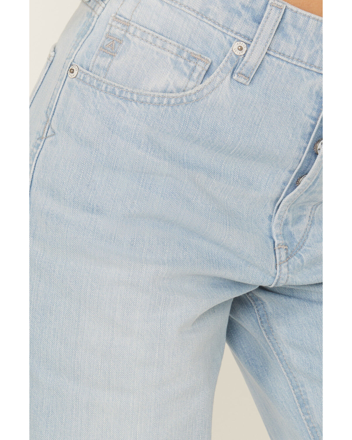 Product Name:  Ariat Women's Tomboy Light Wash Ultra High Rise Straight Denim Jeans