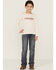 Wrangler Girls' Floral Logo Long Sleeve Tee, Pink, hi-res