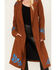 Image #3 - DANCASSAB Women's Floral Embroidered Suede Barbara Coat, Brown, hi-res