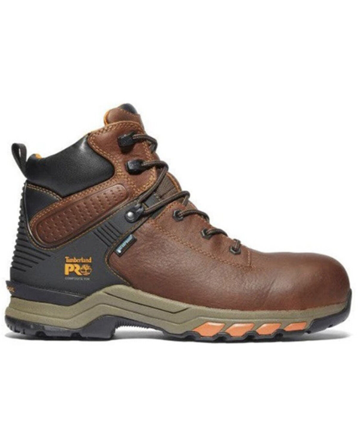 Image #2 - Timberland PRO Men's Hypercharge 6" Waterproof Work Boots - Composite Toe, Brown, hi-res