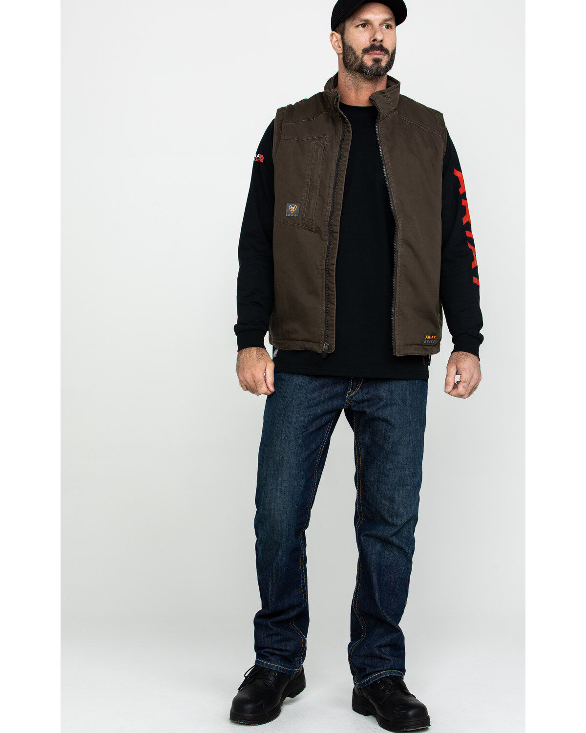 Image #6 - Ariat Men's Loden Rebar Washed Dura Canvas Insulated Work Vest - Big & Tall, , hi-res