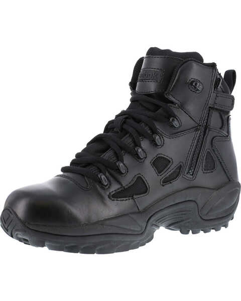 Image #2 - Reebok Men's Stealth 6" Lace-Up Work Boots - Soft Toe, Black, hi-res