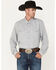 Image #1 - RANK 45® Men's Roughie Performance Long Sleeve Western Button-Down Shirt , Grey, hi-res