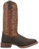 Laredo Men's Odie Western Boots - Broad Square Toe , Dark Brown, hi-res