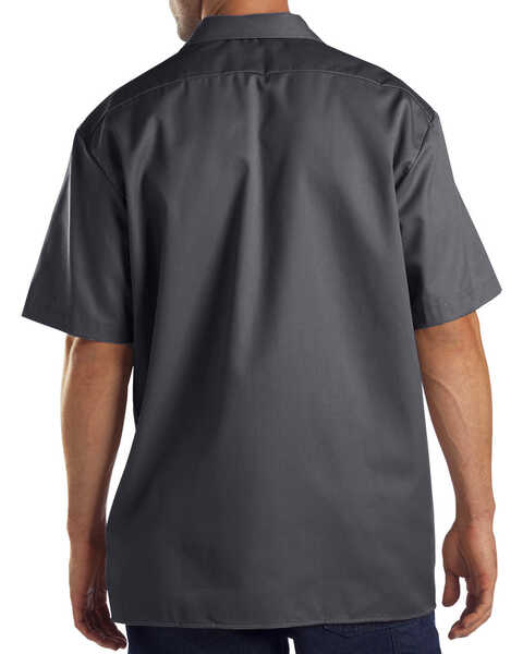 Image #2 - Dickies Men's Flex Twill Short Sleeve Button Down Work Shirt , Charcoal, hi-res