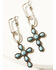Image #1 - Shyanne Women's Cross Statement Earrings, Silver, hi-res