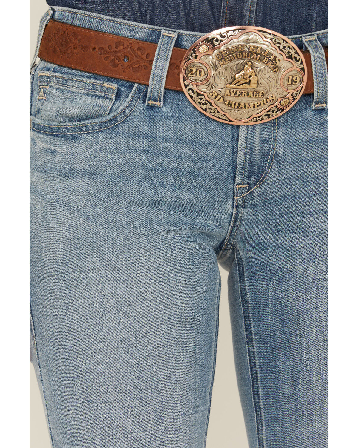Product Name:  Ariat Women's Zoe Medium Wash Mid Rise Trouser Stretch Denim Jeans
