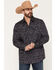 Image #1 - Moonshine Spirit&reg;&nbsp;Men's Fall Floral Print Long Sleeve Snap Western Shirt, Black, hi-res