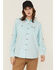 Image #1 - Ariat Women's Rebar Made Tough 360 Long Sleeve Button-Down Work Shirt, Blue, hi-res