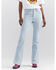 Image #7 - Wrangler® X Barbie™ Women's Light Wash High Rise Westward Pink Patch Stretch Bootcut Jeans, , hi-res