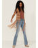 Panhandle Women's Crochet Fringe Vest, Brown, hi-res