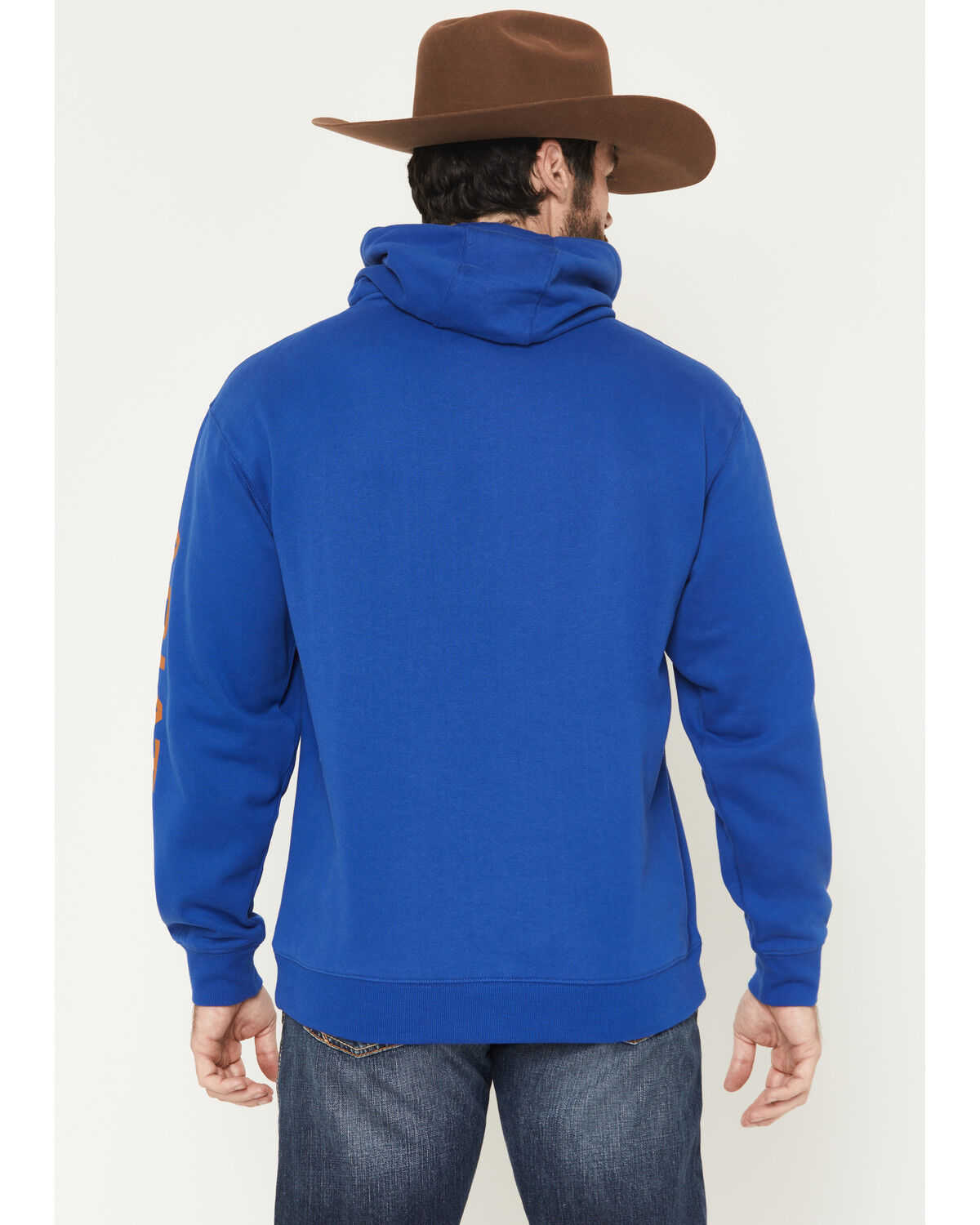 Image #4 - Ariat Men's Logo Hooded Sweatshirt, Royal Blue, hi-res