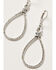 Image #2 - Lainey Wilson Women's Barbed Wire Embellished Earrings, Silver, hi-res