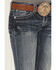 Image #2 - Stetson Women's 816 Fit White "S" Stitch Bootcut Jeans, Denim, hi-res