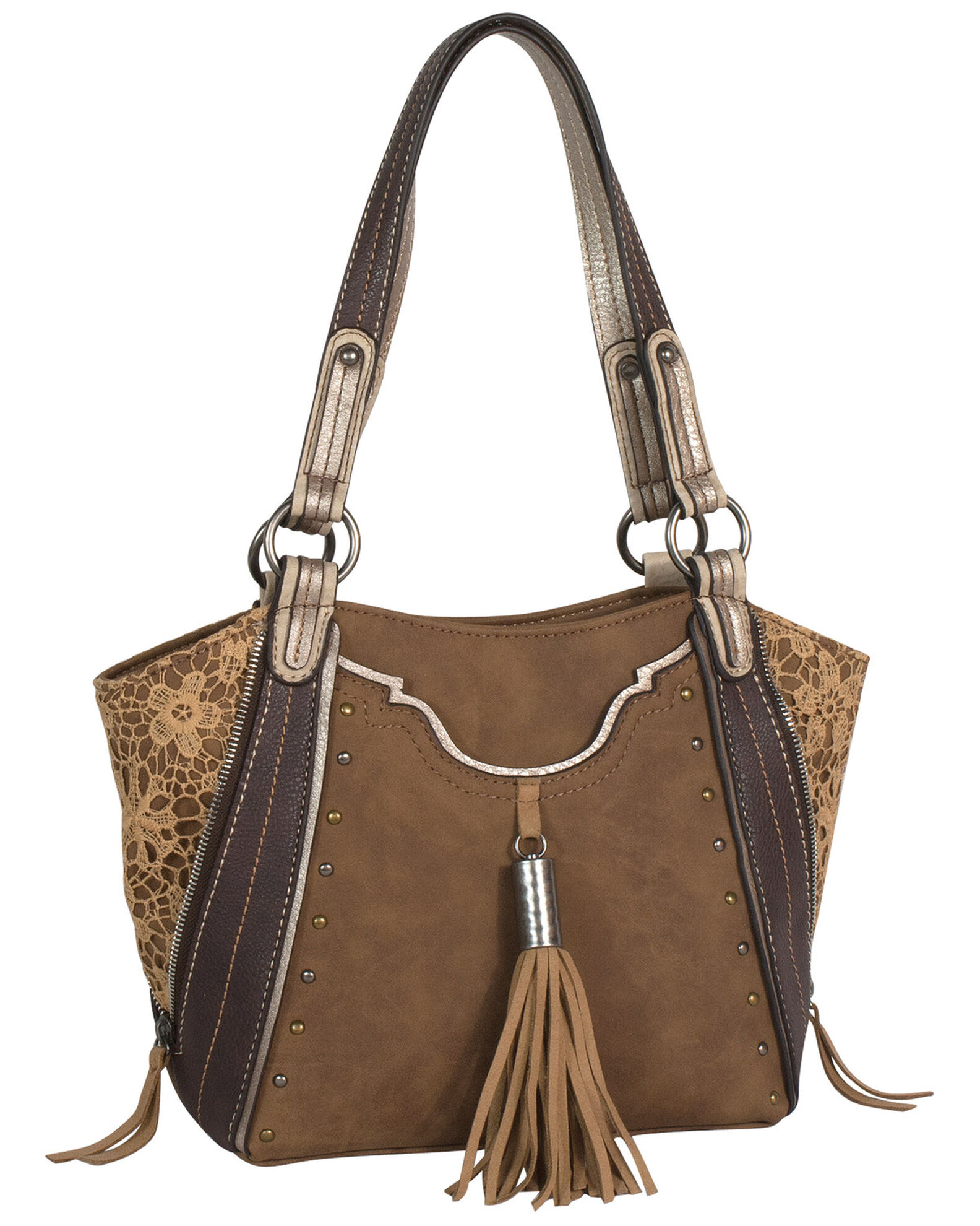 Cary small fringed top leather saddle bag