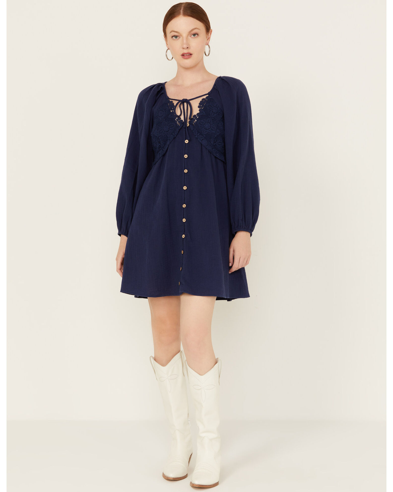 Product Name Yura Women s Long Sleeve Peasant Dress