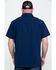 Image #2 - Hawx Men's Solid Yarn Dye Two Pocket Short Sleeve Work Shirt, Navy, hi-res