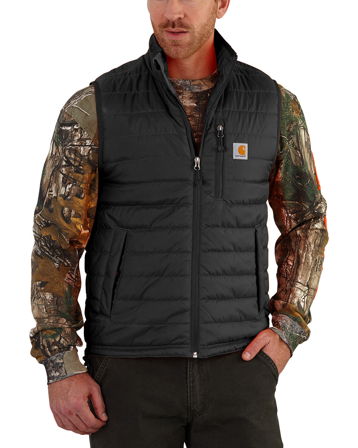 Image #2 - Carhartt Men's Gilliam Work Vest - Big & Tall, Black, hi-res