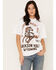 Diamond Cross Ranch Women's Bronco Short Sleeve Graphic Tee, White, hi-res