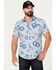 Image #1 - Brixton Men's Charter Floral Print Short Sleeve Button-Down Shirt, Light Blue, hi-res