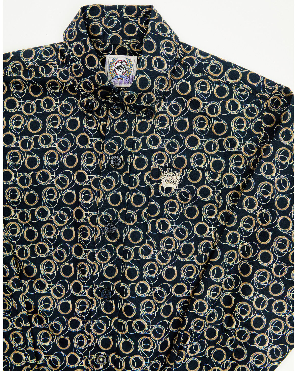 Cinch Toddler Boys' Geo Print Long Sleeve Button-Down Western Shirt