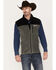 Hooey Men's Color Block Fleece Vest, Charcoal, hi-res