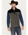 Image #1 - Hooey Men's Color Block Fleece Vest, Charcoal, hi-res