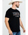Cinch Men's Logo Flag Graphic T-Shirt , Black, hi-res