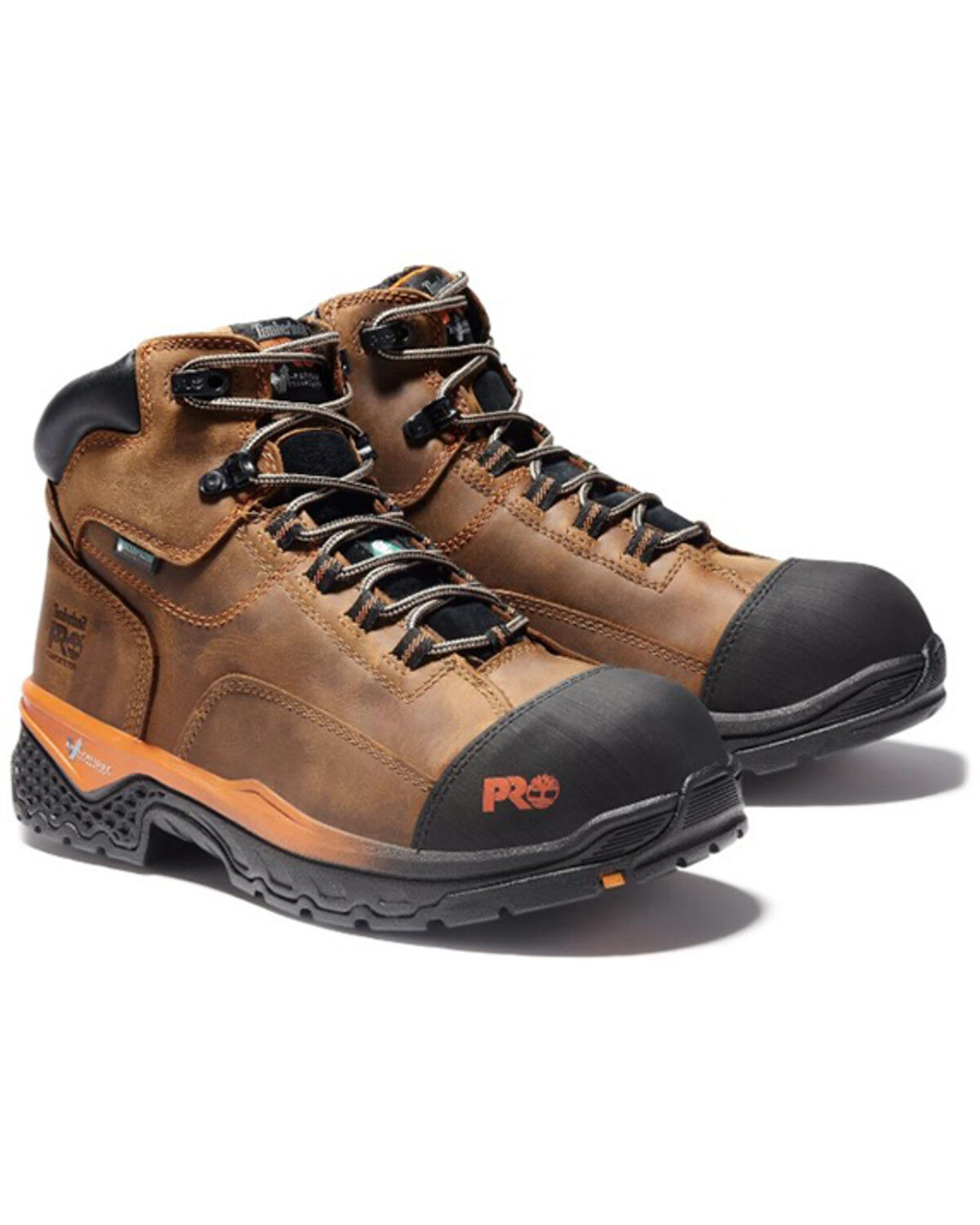 Image #1 - Timberland PRO Men's 6" Waterproof Work Boots - Composite Toe, Brown, hi-res