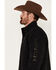 Cinch Men's Solid Logo Sleeve Zip-Front Softshell Jacket , Black, hi-res
