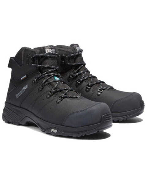 Timberland PRO Men's Switchback Waterproof Hiker Work Boots - Composite Toe , Black, hi-res