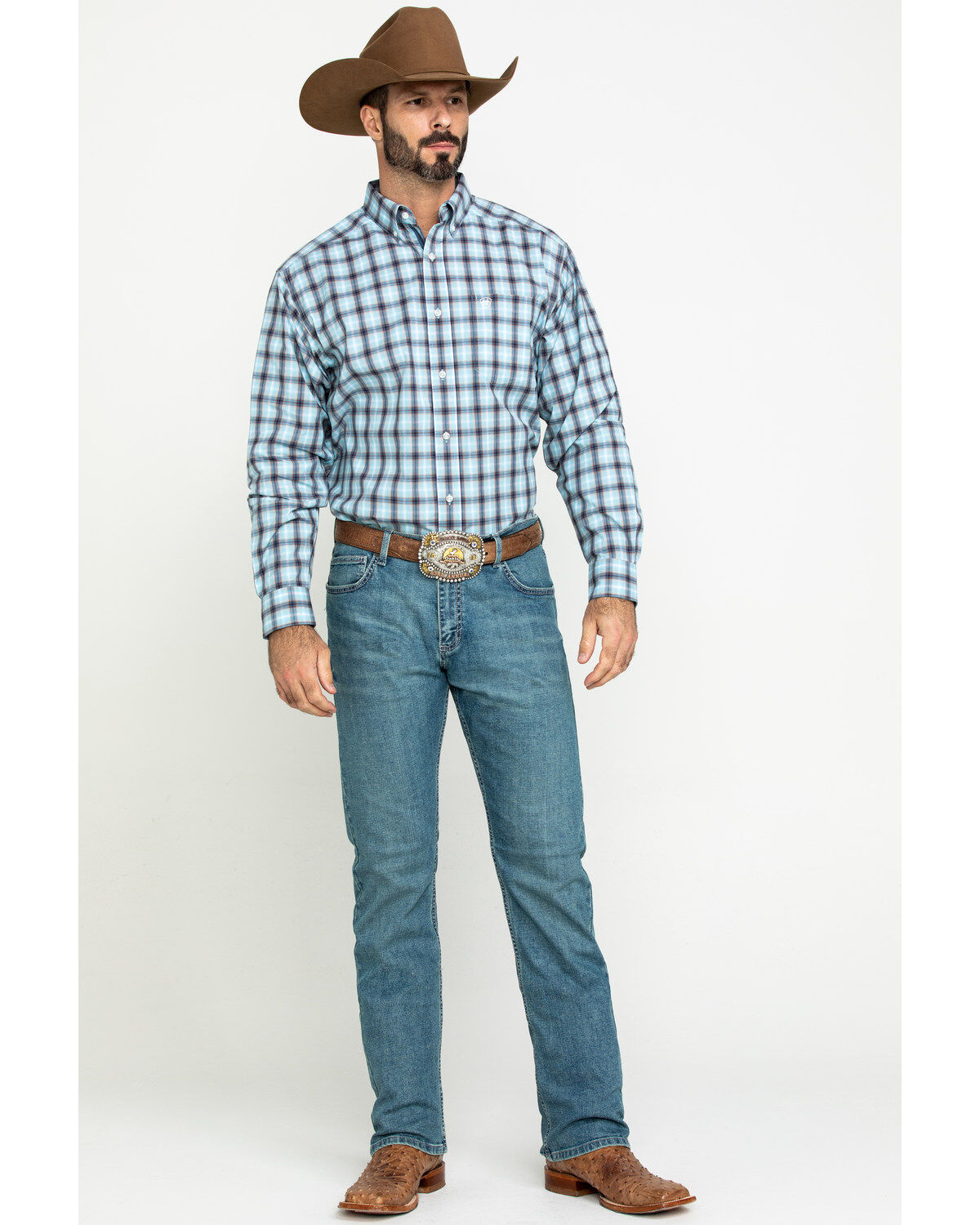 Image #6 - Ariat Men's Lathrop Multi Plaid Long Sleeve Western Shirt , , hi-res