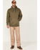 Hawx Men's Primo Logo Graphic Fleece Hooded Work Sweatshirt, Olive, hi-res