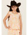 Hayden LA Girls' Pale Print Ruffle Sleeve Top, Yellow, hi-res